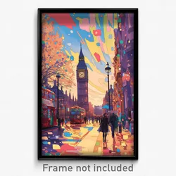 Art Poster - Pleasant London (Psychedelic Trippy Weird 11x17 Print)