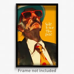 Mexican Movie Poster - Man Feeling Bored, Simplistic Eyewear On Headwear (Print)