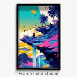 Art Poster - Muted Parapet (Psychedelic Trippy Weird 11x17 Print)