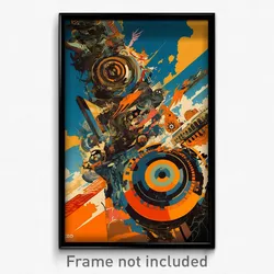 French Movie Poster - Barren Wheel (France Psychedelic Art Retro Film Print)