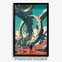 Movie Art Poster - Gargantuan Barracks (Psychedelic Retro Weird Film Print)