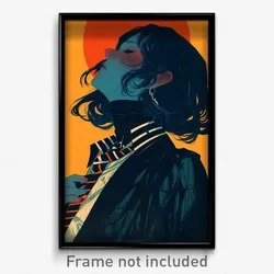 Movie Art Poster - Girl Feeling Helpless, Zealous Striped Necktie (Film Print)