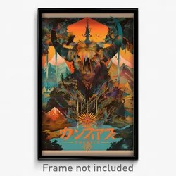 Icelandic Movie Poster - Haunted Country (Iceland Retro Film Art Print)