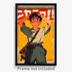 Mexican Movie Poster - Boy Feeling Self Motivated, Large Grey Pants (Art Print)