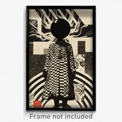 Bollywood Movie Poster - Black And White Trench (India Hindi Film Art Print)
