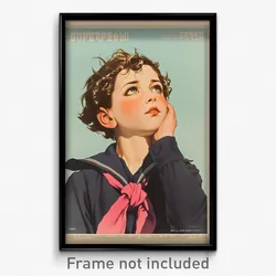 German Movie Poster - Boy Feeling Calmness, Valuable Pink Neckerchief (Print)