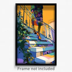 Art Poster - Fancy Steps (Psychedelic Trippy Weird 11x17 Print)