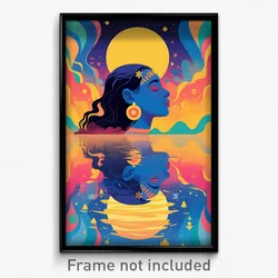 Bollywood Movie Poster - Woman Feeling Dominant, Warm Frilled Hat (Art Print)