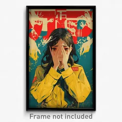 Vietnamese Movie Poster - Girl Feeling Miserable, Yellowish Jacket Pull (Print)