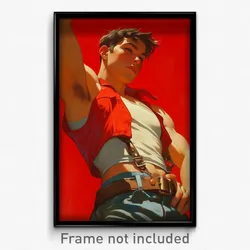 Spanish Movie Poster - Boy Feeling Submissive, Burly Red Vest (Spain Art Print)