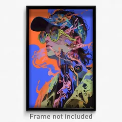 Art Poster - Boy Feeling Brazen Wearing Natural Eyewear On Headwear (Print)