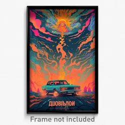 Russian Movie Poster - Haunting Cay (Russia Psychedelic Art Retro Film Print)