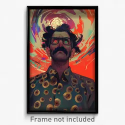 Bollywood Movie Poster - Man Feeling Restlessness, Glum Collared Dress (Print)