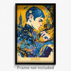 French Movie Poster - Boy Feeling Isolated, Blue Ankle Boots (France Art Print)