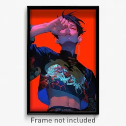 Anime Art Poster - Boy Feeling Outrage Wearing Grimy Crop Top (Print)