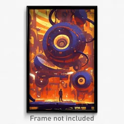 Movie Art Poster - Barren Madhouse (Psychedelic Trippy Retro Cartoon Film Print)