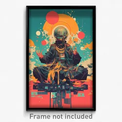 Movie Art Poster - Creative Computer (Psychedelic Retro Weird Film Print)