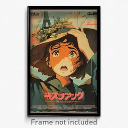 French Movie Poster - Girl Feeling Disbelief, Impeccable Anime Clothes (Print)