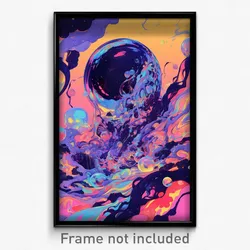 Art Poster - Bubbly Grave (Psychedelic Trippy Weird 11x17 Print)
