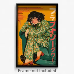 Thai Movie Poster - Girl Feeling Discontentment, Klutzy Green Coat (Art Print)