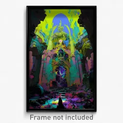 Art Poster - Complicated Crypt (Psychedelic Trippy Weird 11x17 Print)