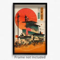 Japanese Movie Poster - Quaint Granary (Japan Psychedelic Art Retro Film Print)