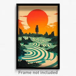 German Movie Poster - Metallic Ridge (Germany Psychedelic Art Retro Film Print)