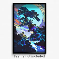 Vietnamese Movie Poster - Wire Frame Glitchy Archipelago (Film Art Print)