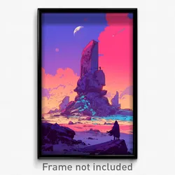Art Poster - Adorable Desert (Psychedelic Trippy Weird 11x17 Print)
