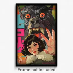 Korean Movie Poster - Girl Feeling Stressed, Able Fur Trimmed Gloves (Art Print)
