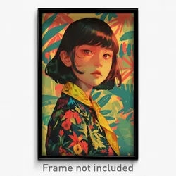 Thai Movie Poster - Girl Feeling Annoyance, Gloomy Yellow Neckerchief (Print)