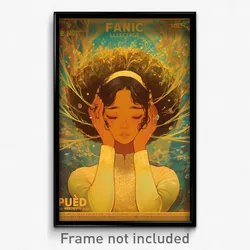 French Movie Poster - Girl Feeling Stressed, Small Earrings (France Art Print)