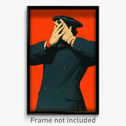 Icelandic Movie Poster - Man Feeling Overwhelmed, Candid White Gloves (Print)