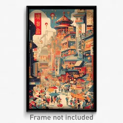 Chinese Movie Poster - Large Chinese City (China Retro Film Art Print)