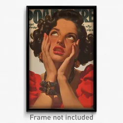 Mexican Movie Poster - Girl Feeling Disbelief, Webbed Necklace (Art Print)