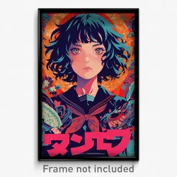 Mexican Movie Poster - Girl Feeling Dread, Velvety Nanamori School Uniform