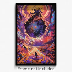 Movie Art Poster - Cold Neutron (Psychedelic Trippy Retro Cartoon Film Print)