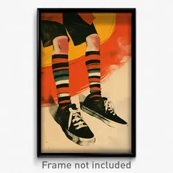 Spanish Movie Poster - Boy Feeling Negative, Marvelous Black Socks (Art Print)