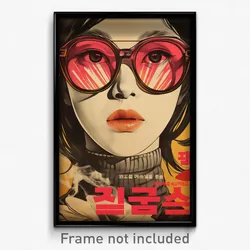 Korean Movie Poster - Woman Feeling Glumness, Agile Rectangular Eyewear (Print)