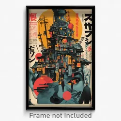 Japanese Movie Poster - Concrete American Town (Japan Retro Film Art Print)