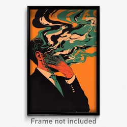 German Movie Poster - Man Feeling Anger, Modest Green Neckwear (Art Print)