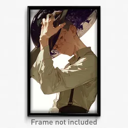 Anime Art Poster - Men Feeling Obstinate Wearing Focusing Bowl Hat