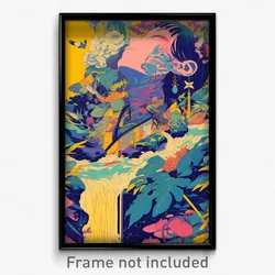 Art Poster - Beautiful Cascade (Psychedelic Trippy Weird 11x17 Print)