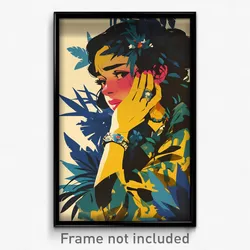 Mexican Movie Poster - Woman Feeling Insulted, Soft Pink Gloves (Art Print)