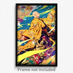 Anime Art Poster - Man Feeling Fright Wearing Outlandish Yellow Kimono (Print)
