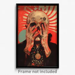 German Movie Poster - Man Feeling Happiness, Red Multiple Piercings (Art Print)
