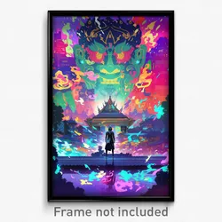 Thai Movie Poster - Wonderful Gambit (Thailand Psychedelic Art Retro Film Print)