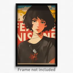 French Movie Poster - Boy Feeling Loathing, Velvety Midriff Sarashi (Art Print)