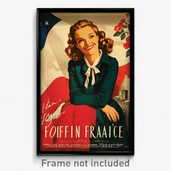 French Movie Poster - Girl Feeling Positive, Oddball Sash (France Art Print)