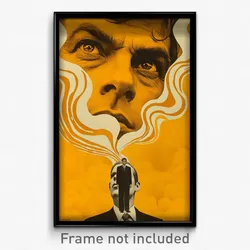 German Movie Poster - Man Feeling Tired, Feminine Yellow Sleeves (Art Print)